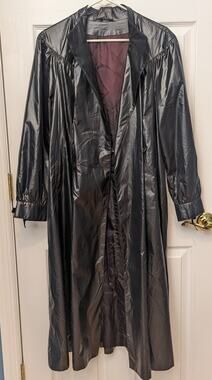 Count Romi Vintage Trench Coat Size 14 All Weather With Belt Made In USA Goth